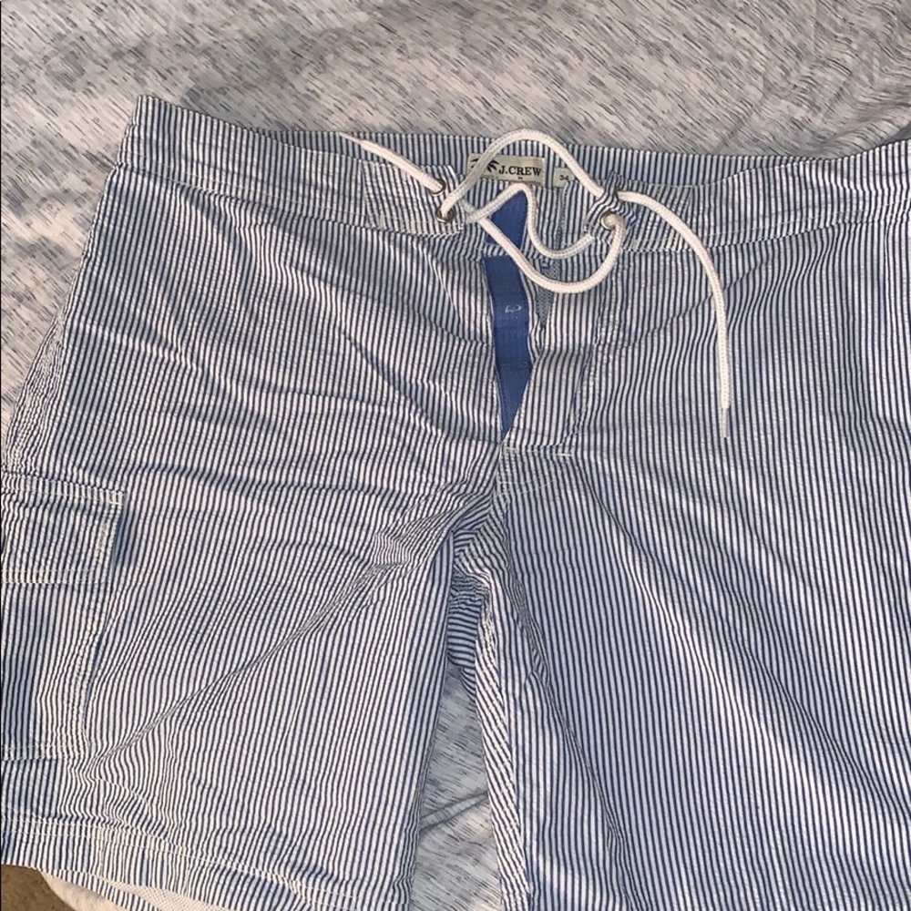 J Crew seersucker Swimsuit
